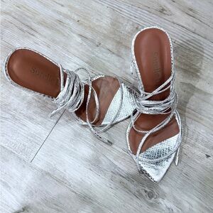 Platinum  Sorella  Snake Print Wrap Strap